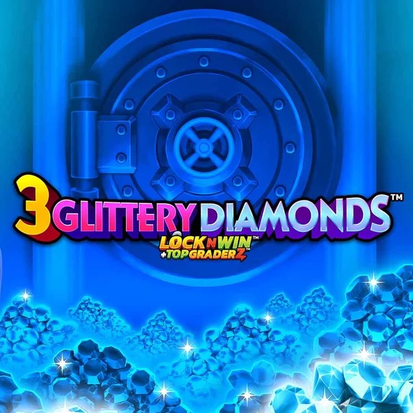 3 Glittery Diamonds game by PearFiction Studios – logo hosted on Stake Casino