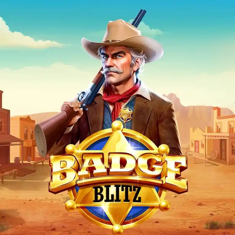 Badge Blitz online game logo by Pragmatic Play on staked.eu.com