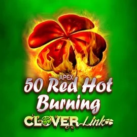 Enjoy 50 Red Hot Burning Clover Links by Novomatic – logo hosted on staked.eu.com