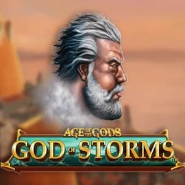 Age Of The Gods: God of Storms logo – Slots by Playtech at Stake Casino