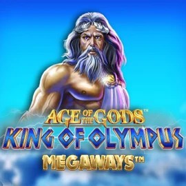 Slots logo of Age Of The Gods: King of Olympus Megaways from Origins at Stake Casino