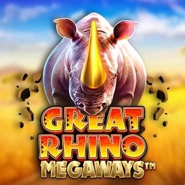 Great Rhino Megaways logo – Slots by Pragmatic Play at Stake Casino