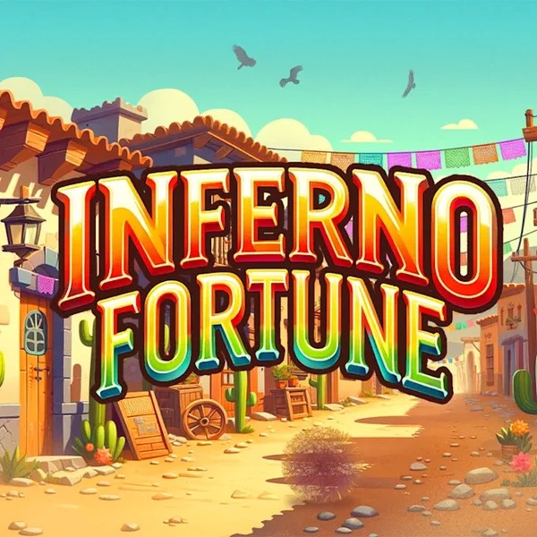 Inferno Fortune slot logo by Atomic Slot Lab at Stake Casino