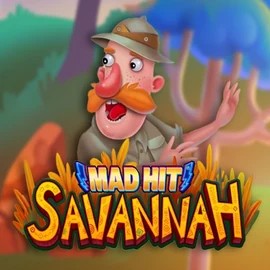 Mad Hit Savannah online game logo by RubyPlay on staked.eu.com