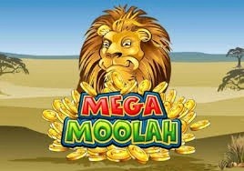 Mega Moolah slot by Games Global, showcased at staked.eu.com – game logo
