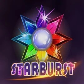 Starburst slot visual from NetEnt available on staked.eu.com