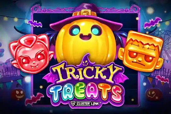 Tricky Treats slot visual from Push Gaming available on staked.eu.com